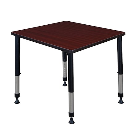 Kee Square Square Classroom Tables, 30 W, 30 L, 23-34 H, Wood, Metal TB3030MHAPBK